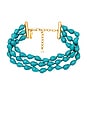 view 1 of 2 Diana Triple Row Choker in Turquoise