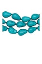 view 2 of 2 Diana Triple Row Choker in Turquoise