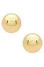 view 1 of 2 Dome Button Earrings in Gold