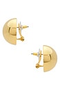 view 2 of 2 Dome Button Earrings in Gold