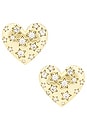 view 1 of 2 BOUCLES D'OREILLES CELESTIAL HEART BUTTON in Gold