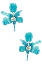 view 1 of 2 Small Crystal Lily Earring in Azure