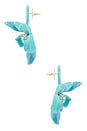 view 2 of 2 Small Crystal Lily Earring in Azure