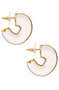 view 2 of 3 Birthstone Chunky Hoop Earring in June Alexandrite