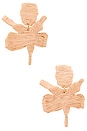 view 1 of 2 Raffia Paper Lily Earring in Natural