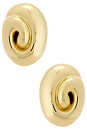 view 1 of 2 Spiral Dome Clip-on Earrings in Gold