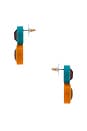 view 2 of 2 PENDIENTES LARGOS GEM DUO in Clementine Turquoise