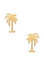 view 1 of 2 PENDIENTES DE TACHUELA PALM TREE in Gold