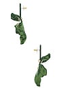 view 2 of 2 BOUCLES D'OREILLES CRYSTAL in Leaf Green