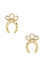 view 1 of 2 Horseshoe Stud Earrings in Crystal