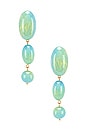 view 1 of 3 Mini Bubble Drop Earrings in Aqua