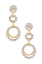 view 1 of 3 Crystal Loop De Loop Earrings in Crystal