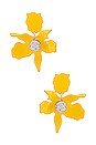view 2 of 3 Small Crystal Lily Earrings in Sunflower