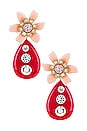 view 1 of 3 Flower Bulb Earrings in Peach
