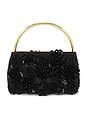 view 2 of 5 Marlowe Sequin Floral Pouch in Jet