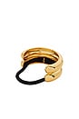 view 2 of 3 Petite Glossy Double Arch Pony Cuff in Gold