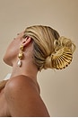 view 3 of 3 Glossy Shell Metal Claw Clip in Gold