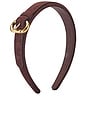 view 1 of 2 Emi Suede Headband in Chocolate