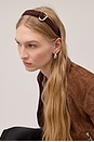view 2 of 2 Emi Suede Headband in Chocolate