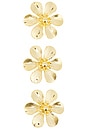 view 1 of 2 LOT DE PINCES FLORA in Gold
