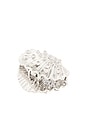 view 2 of 2 Crystal Mini Shell Claw Clip in Rhodium