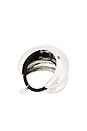view 2 of 2 Glossy Double Domed Pony Cuff in Rhodium
