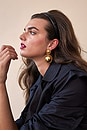 view 4 of 5 Lucia Dome Drop Earrings in Gold