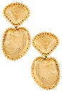 view 1 of 3 Kya Ball Chain Seashell Drop Earrings in Antique Gold