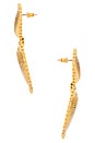 view 2 of 3 Kya Ball Chain Seashell Drop Earrings in Antique Gold