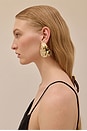view 3 of 3 Hera Hammered Earrings in Gold