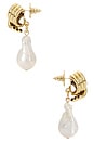 view 2 of 2 Drea Knot Freshwater Pearl Drop Earrings in Gold