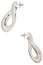 view 2 of 2 Glossy Chain Link Earrings in Rhodium