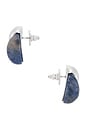 view 2 of 2 CLOUS D'OREILLES STELLA in Sodalite &Silver