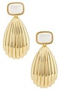 view 1 of 2 Chiara Shell Oversized Earrings in Mother Of Pearl & Gold