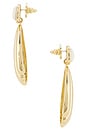 view 2 of 2 Chiara Shell Oversized Earrings in Mother Of Pearl & Gold
