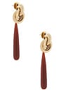 view 2 of 3 BOUCLES D'OREILLES PENDANTES NALA in Rust & Gold
