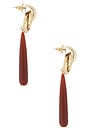 view 3 of 3 BOUCLES D'OREILLES PENDANTES NALA in Rust & Gold