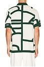 view 2 of 5 Lay Up Knitted Polo in Green & White