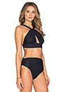 view 2 of 4 Neck Bikini Top in Black