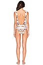view 4 of 4 Deep V Swimsuit in Seashell