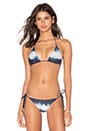 view 1 of 4 HAUT DE MAILLOT DE BAIN FICELLE DOS NU in China Blue