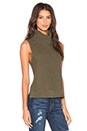 view 2 of 3 Sleeveless Turtleneck Sweater in Fern