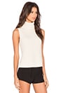 view 2 of 3 Sleeveless Turtleneck Sweater in Winter White