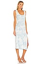 view 2 of 4 Citra Midi Dress in Soft Aqua Hand Dye
