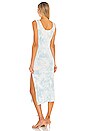 view 3 of 4 Citra Midi Dress in Soft Aqua Hand Dye