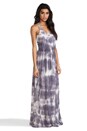 view 2 of 5 Love Shack Fancy Racer Love Slit Maxi Dress in Deep Amethyst Fall Tie Dye