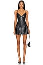 view 1 of 4 Falletta Faux Leather Dress in Black