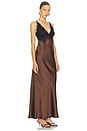 view 2 of 3 Iridia Dress in Chocolate Brown