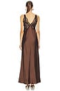 view 3 of 3 Iridia Dress in Chocolate Brown