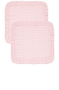 view 2 of 3 Ruffled Euro Pillow in Strawberry Macaroon